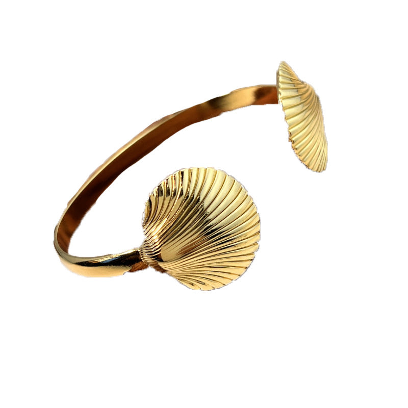 Wholesale  18K Stainless steel gold shell adjustable bracelet