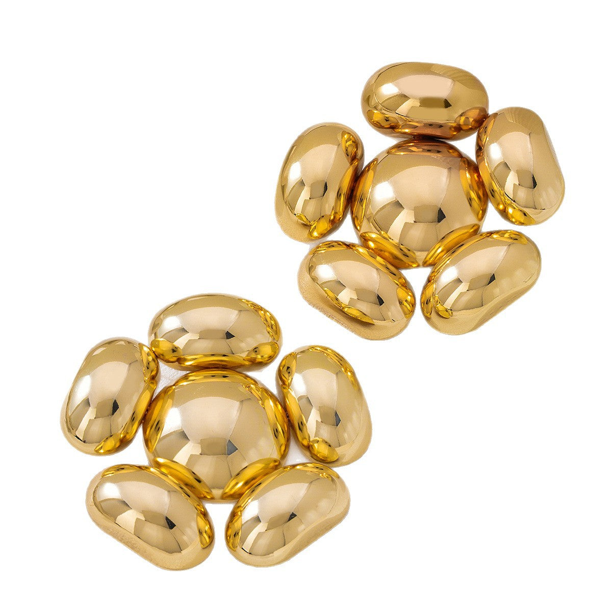 Wholesale 2026 Exaggerated Gold Petal Earrings Light Luxury High-End  Unique Fashion Earrings