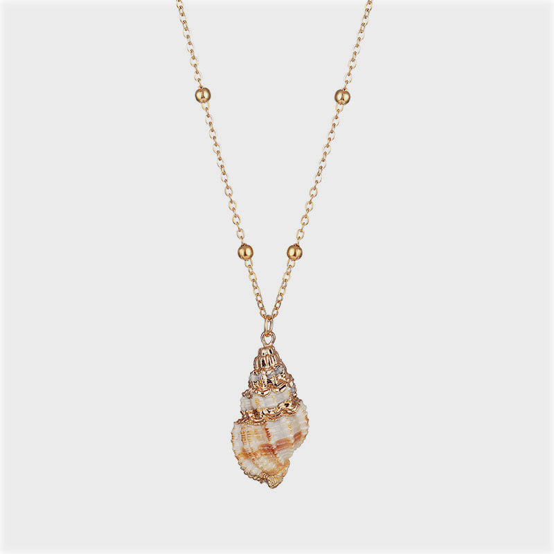 Wholesale Beach shell gold-plated conch necklace