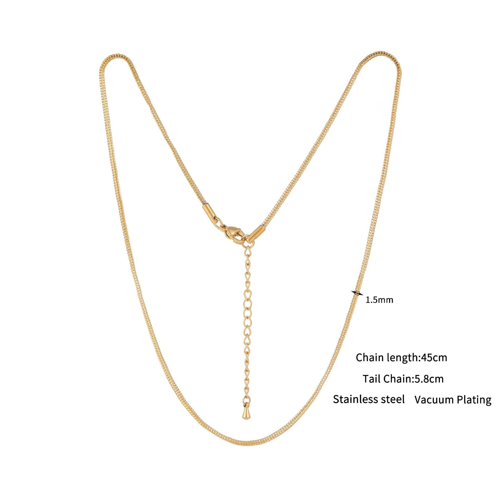 Wholesale Stainless Steel Electroplated Clavicle Chain,  Stylish Light Luxury Necklace for Everyday Wear