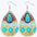 Wholesale Western Denim style Aztec wind drop-shaped leather earrings