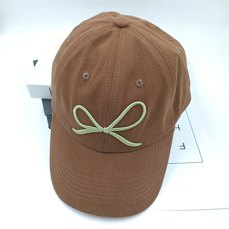 Wholesale Bow Embroidered Peaked Soft Top Baseball Cap ACC-HT-Daod006