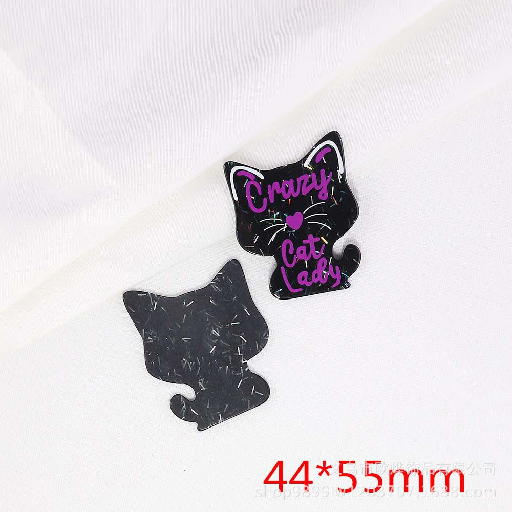 Wholesale 10pcs DIY Flatback Cartoon Acrylic Flatback Badge Reels Retractable Keychain DIY Accessories ACC-FK-OuYe009