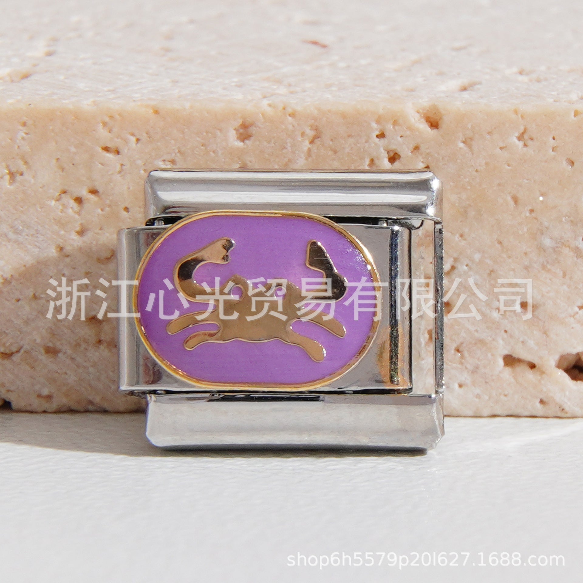 Wholesale 10pcs Italian Charm Bracelet 9mm DIY Splicing Constellation Series Stainless Steel Composable Bracelet