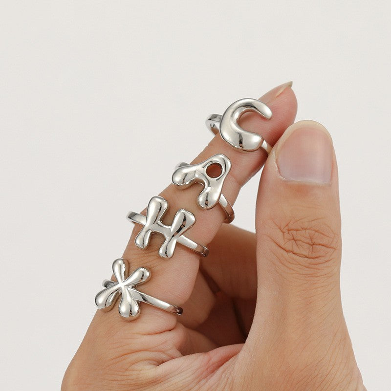 Wholesale 26 letter 18k gold-plated  ring