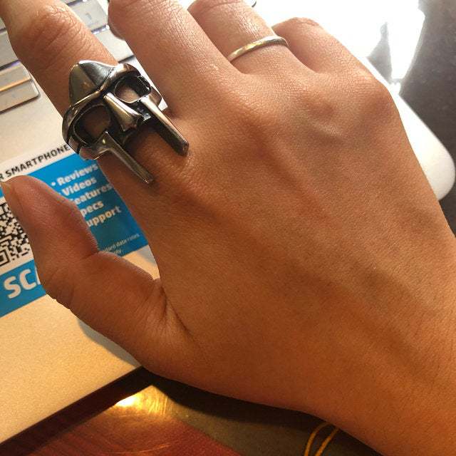 Wholesale Ghost Head Hip Hop Skull Ring