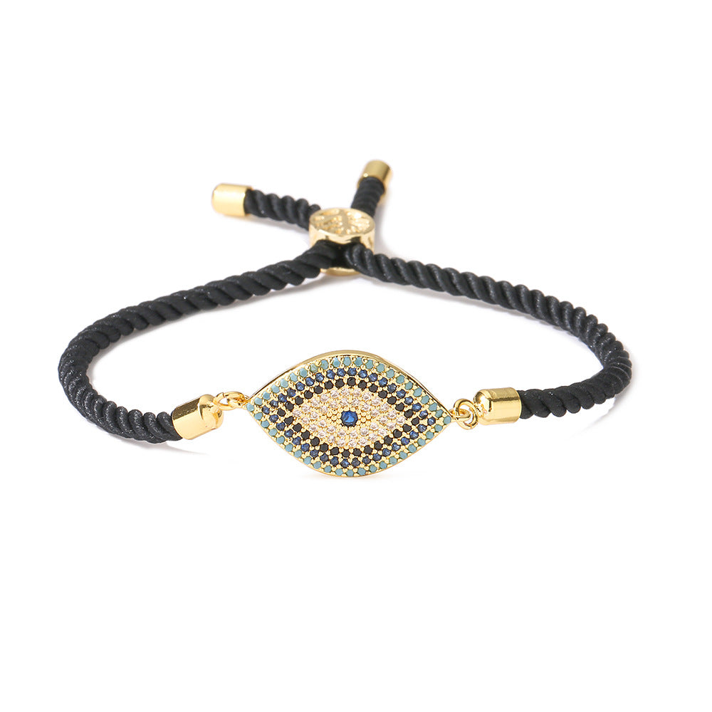 Wholesale Evil Eye Bracelet For Women Lucky Charm Copper Micro Pave Zircon Trendy Fashion Accessory For Everyday Wear