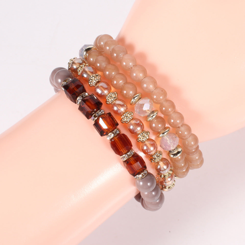 Wholesale Women' s Acrylic Bracelet Black Polka Dot Literary Retro Design Jewelry Accessory for Gift Boutique Resale