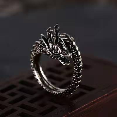 Wholesale retro dragon ring personality opening ring