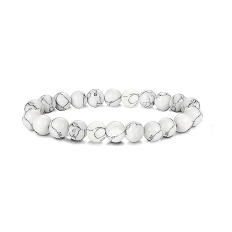 Wholesale 8mm men' s tiger eye stone beaded bracelet black stone obsidian white pine bracelet