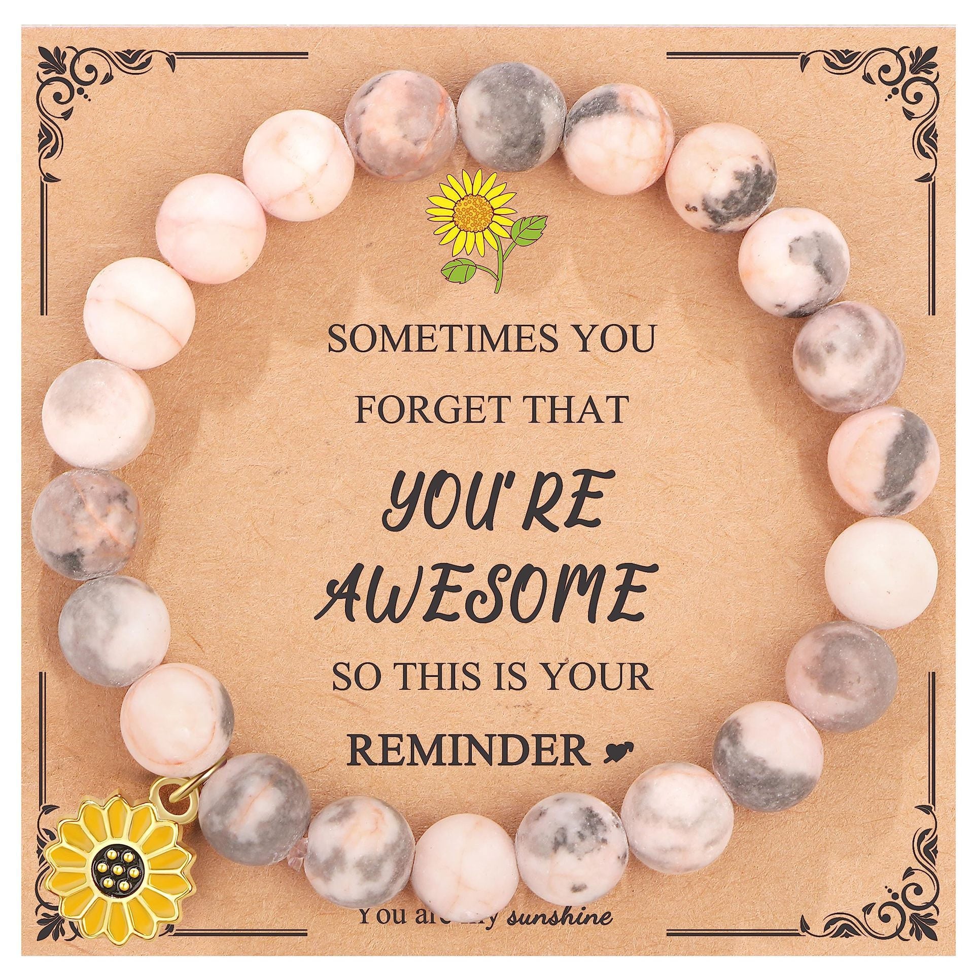 Wholesale Sunflower Flower of Friendship Natural Stone Rhodolite Beaded Bracelet Miyuki DIY Bracelets ACC-BT-ZhongH017