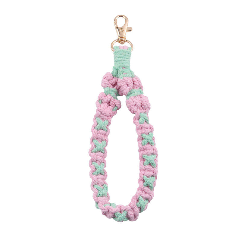 Wholesale Hand Woven Cotton Rope Lanyard Keychain ACC-KC-GuangTian070
