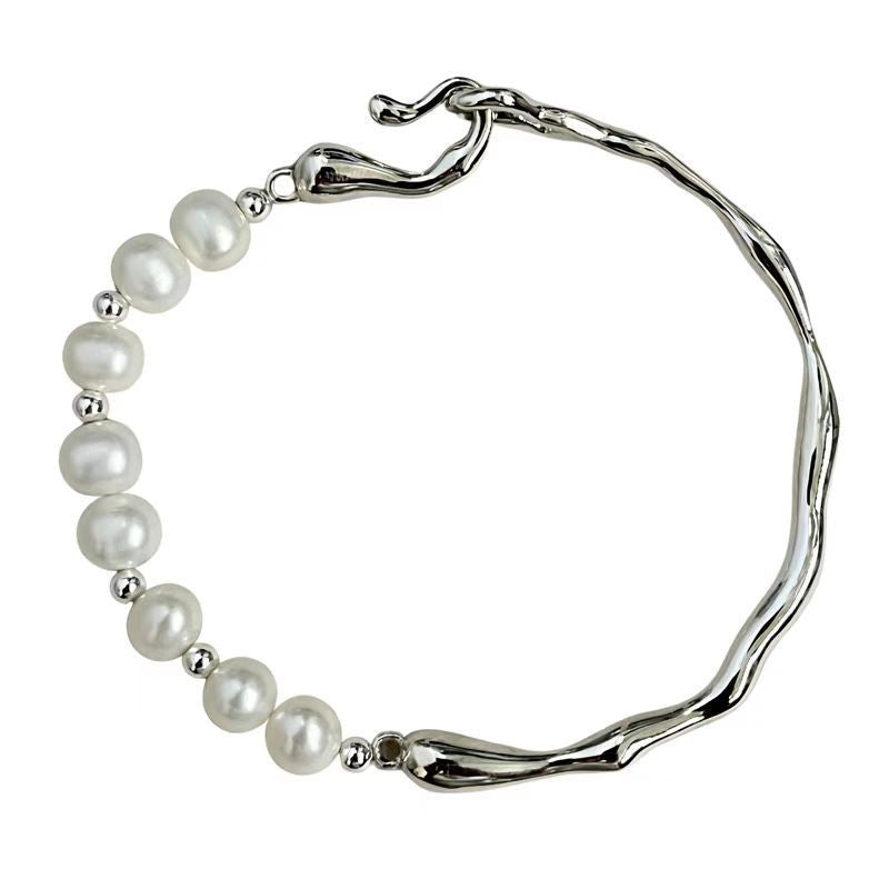 Wholesale 925 Sterling Silver Natural Freshwater Pearl Bracelet