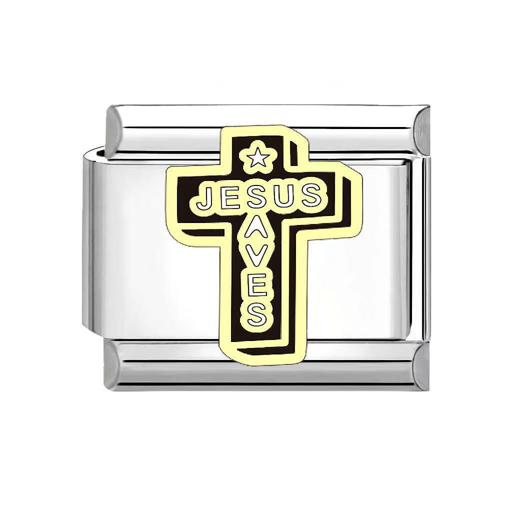 Wholesale Italian Charm Bracelet 9mm DIY Football Sports Series  Creative Stainless Steel Composable Bracelet