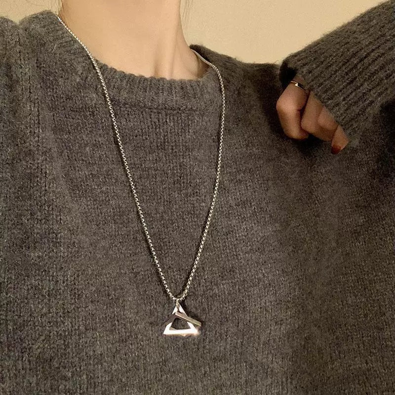 Wholesale titanium steel geometry sweater chain