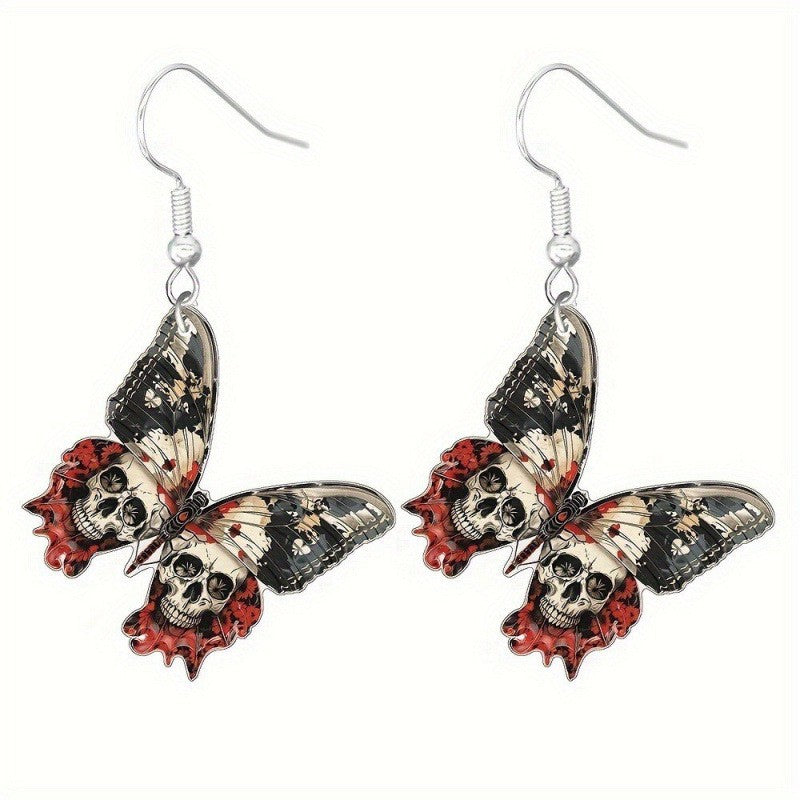 Wholesale  cartoon ghost dog frog cat butterfly skull mushroom acrylic earrings