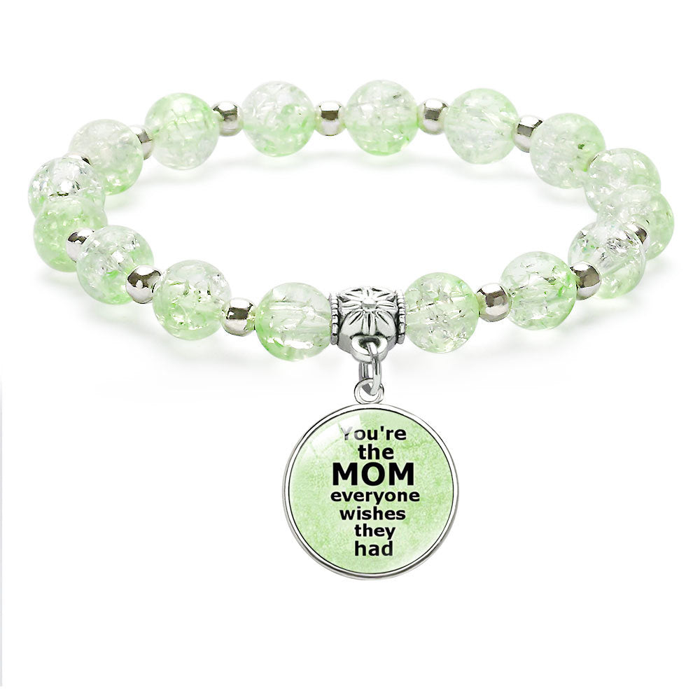 Wholesale  Mother's Day Bracelet Letter English Design Beaded Pendant Bracelet