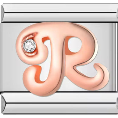 Wholesale Italian Charm Bracelet 9mm DIY 26 Artistic Letters   Creative Stainless Steel Composable Bracelet