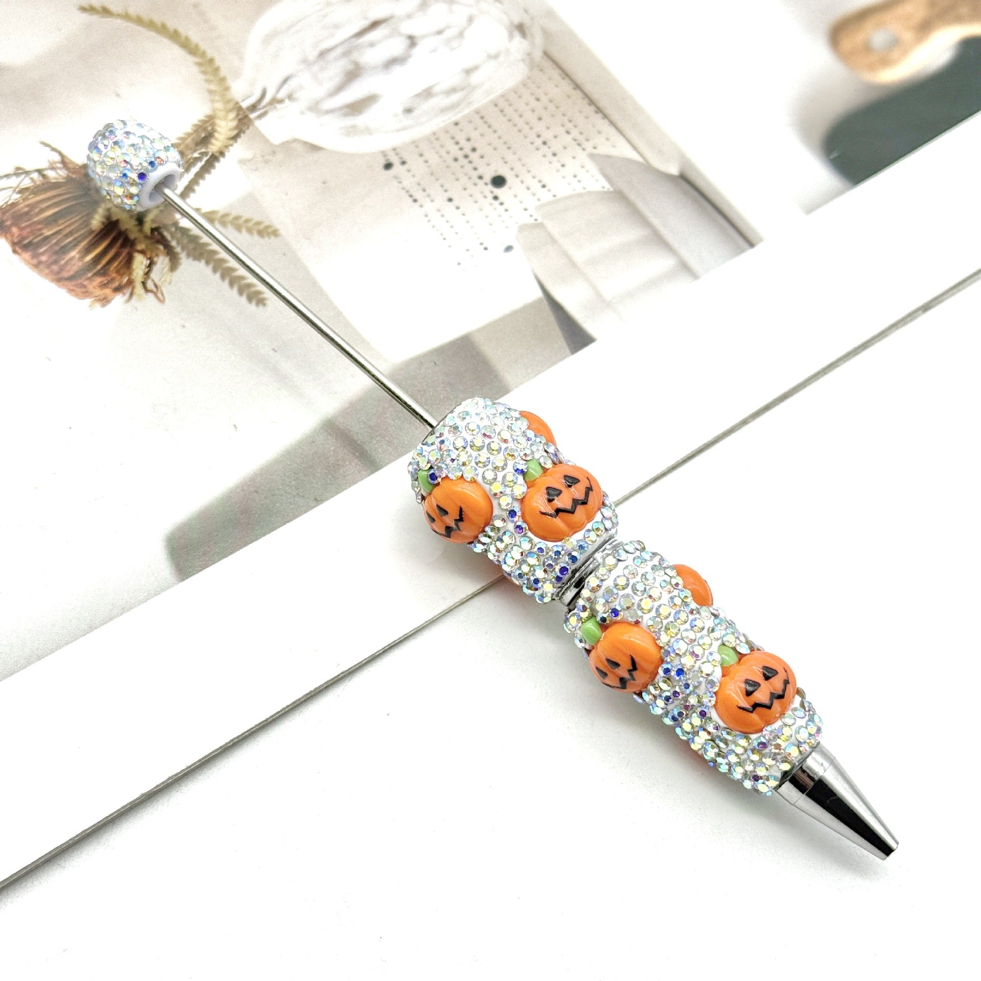 Wholesale  Full Diamond  Skull Pumpkin Ghost Series Beadable Pens