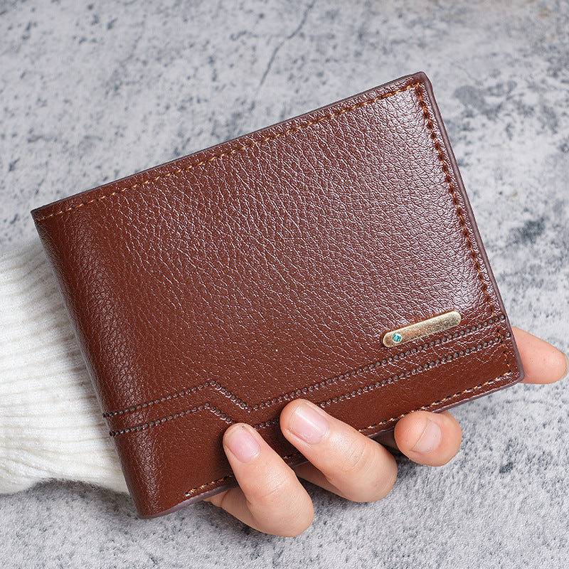 Wholesale Men S Black Faux Leather Wallet Pebble Texture Multi Card Large Capacity Casual Fashion Accessory For Daily Use Or Resale
