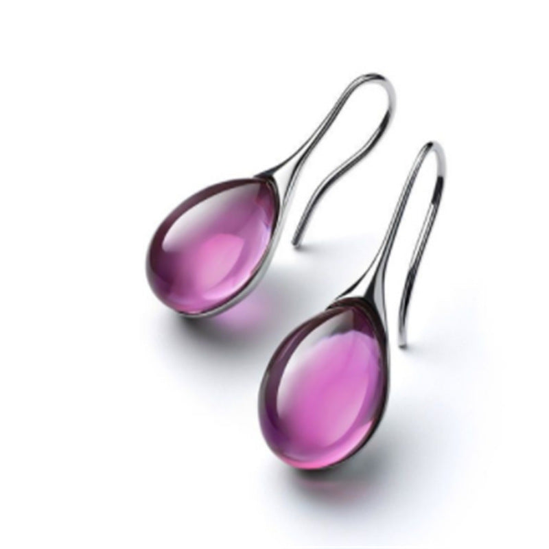 Wholesale Teardrop-shaped Inlaid Cat's Eye Earrings ACC-ES-YunJ005