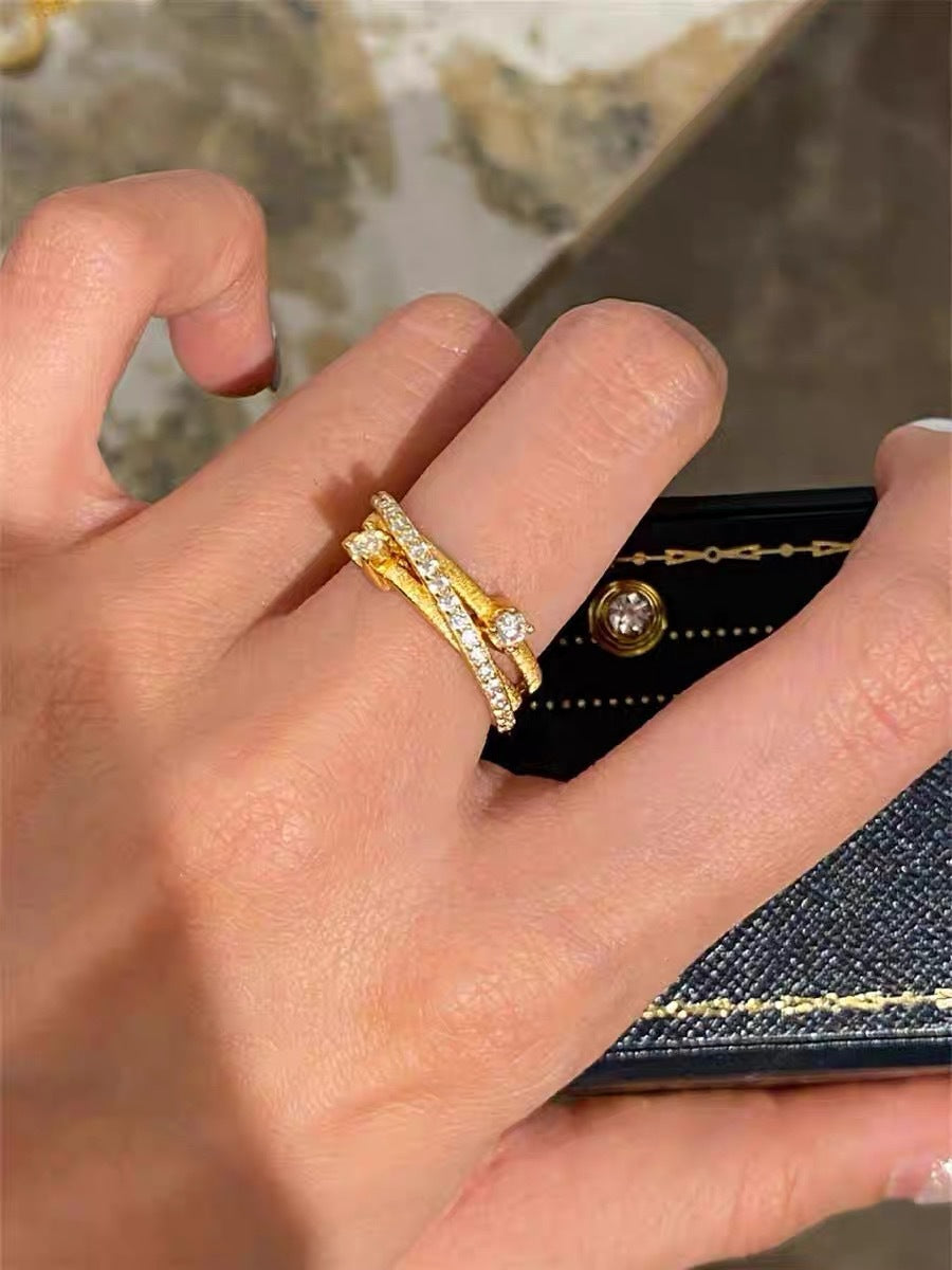 Wholesale Copper Vintage Star Cameo Ring Open Adjustable Jewelry Accessory for Resale