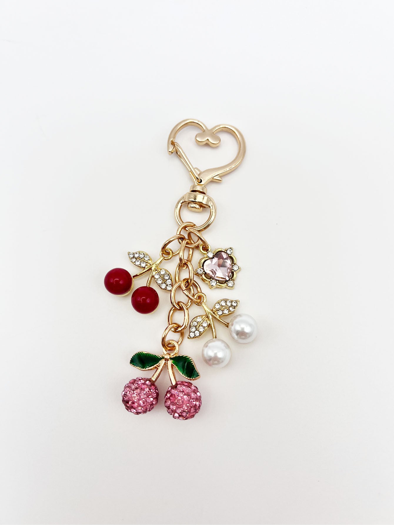Wholesale Fully rhinestone cherry light luxury fashion pendant high-value alloy chain