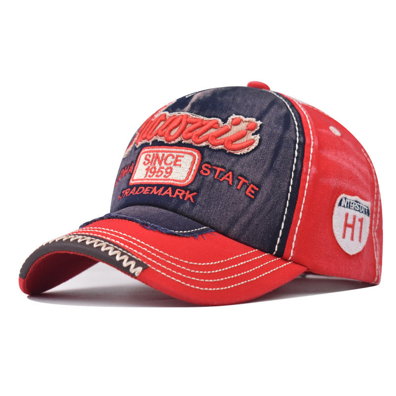 Wholesale Washed Distressed  Large Embroidered Baseball Cap