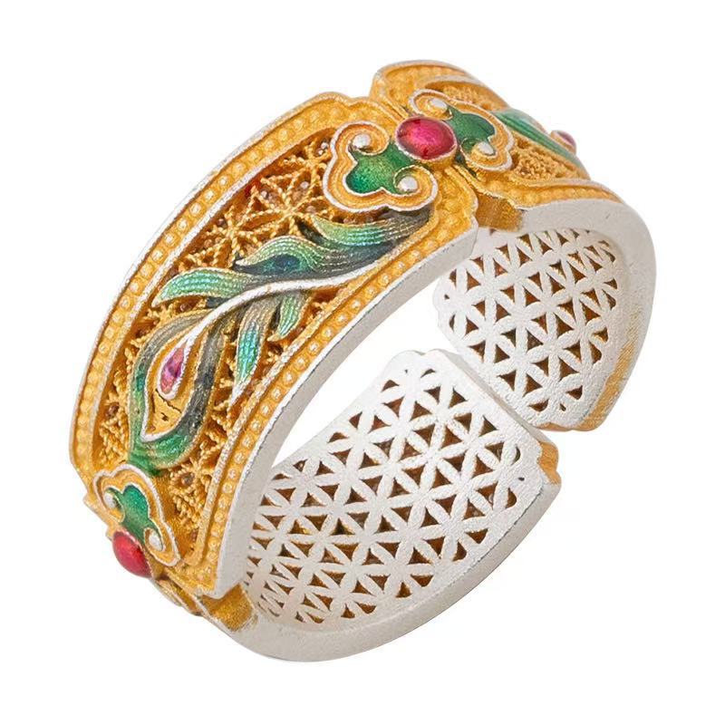 Wholesale  Light Luxury Niche Open Sterling Silver Ring