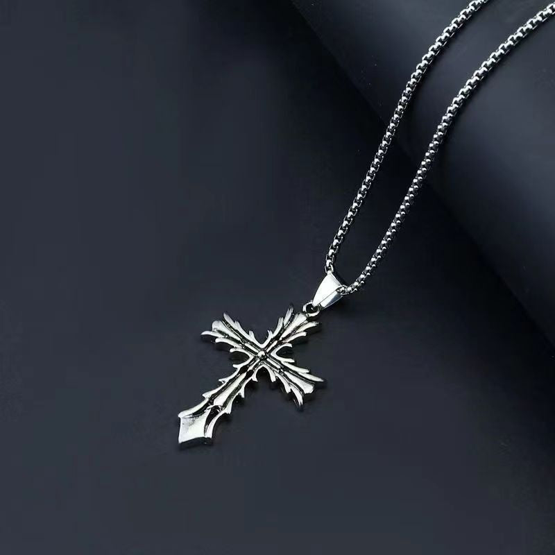 Wholesale Thorn Rose Cross Necklace