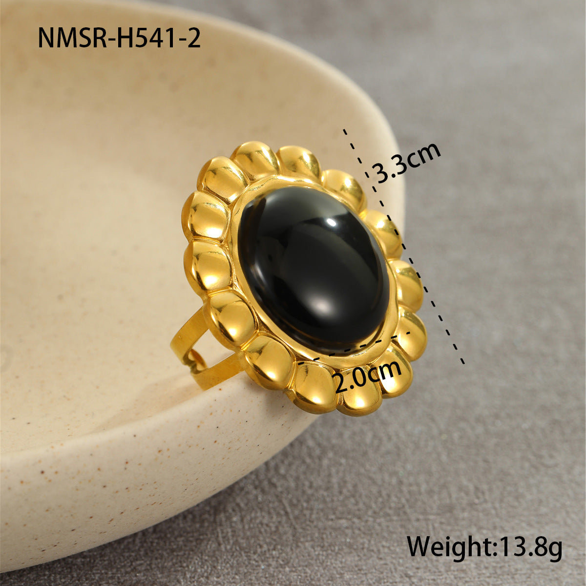 Wholesale  Stainless Steel Ring Retro Light Luxury Ring Jewelry