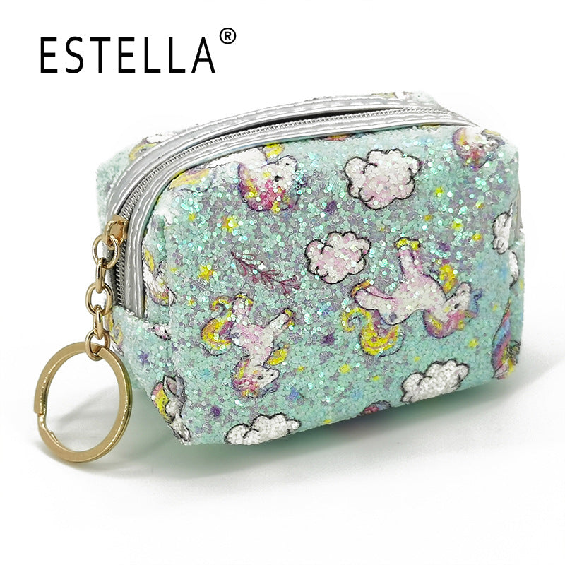 Wholesale Sequin Unicorn Keychain Keychain Wallet ACC-KC-YouMei004