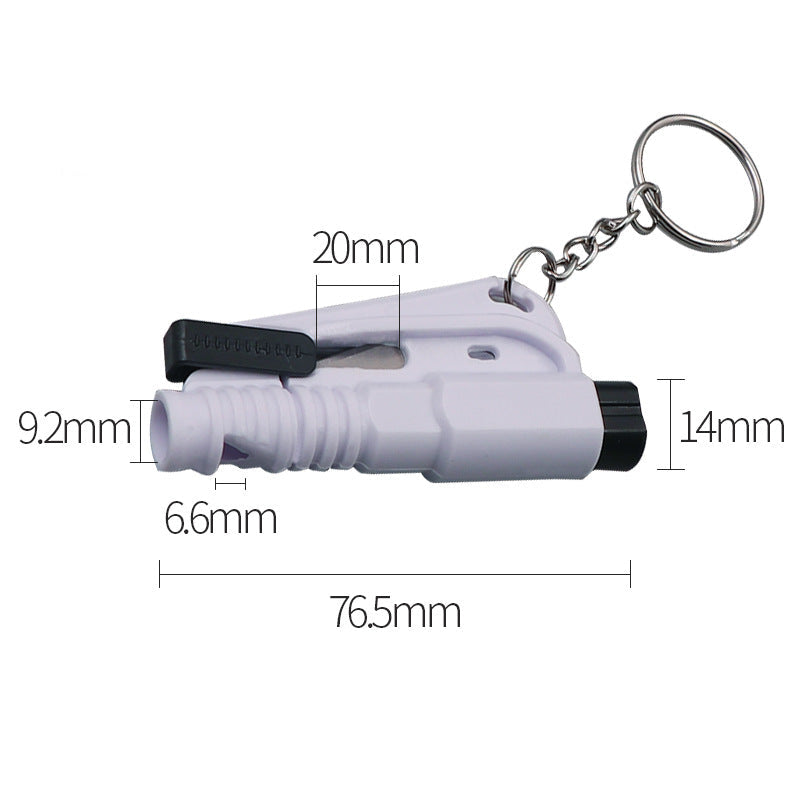 Wholesale Car Window Breaker Keychains Portable 3 in 1 Glass Breaker/Seat Belt Cutter/Whistle Multifunctional Car Accessories for All Vehicles