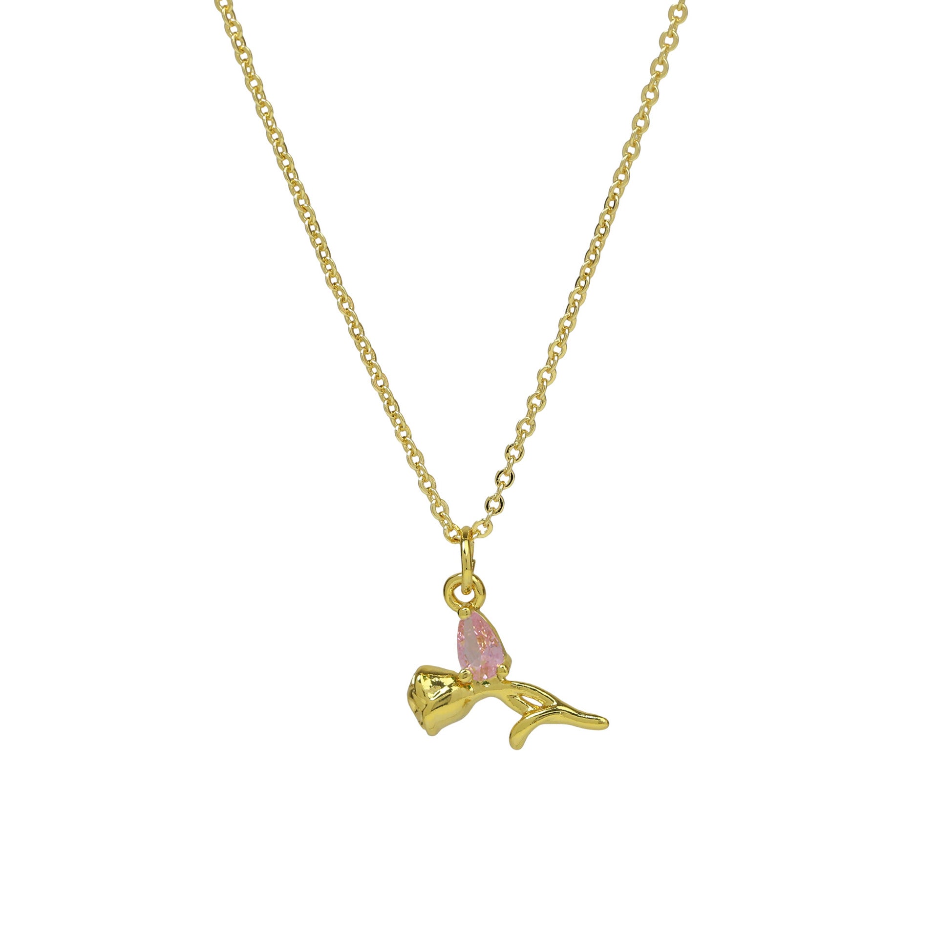 Wholesale Zircon Rose Multicolor Pendant Necklace