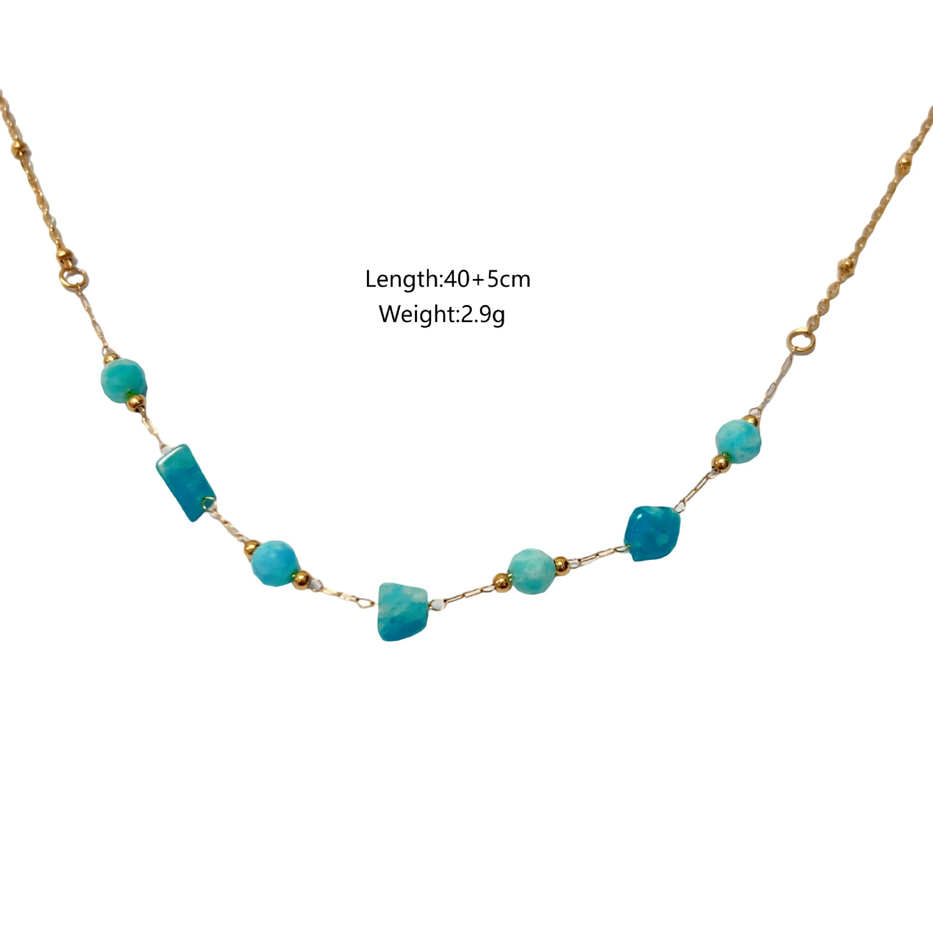 Wholesale Natural Stone Pearl Chain Fan Shape Pendant Necklace