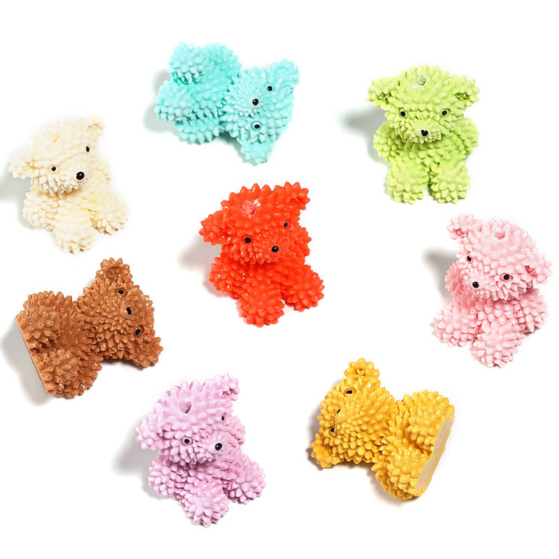 Wholesale 25pcs Vertical Hole Cartoon Durian Bear Focal Beads DIY Accessories ACC-BDS-BLG145
