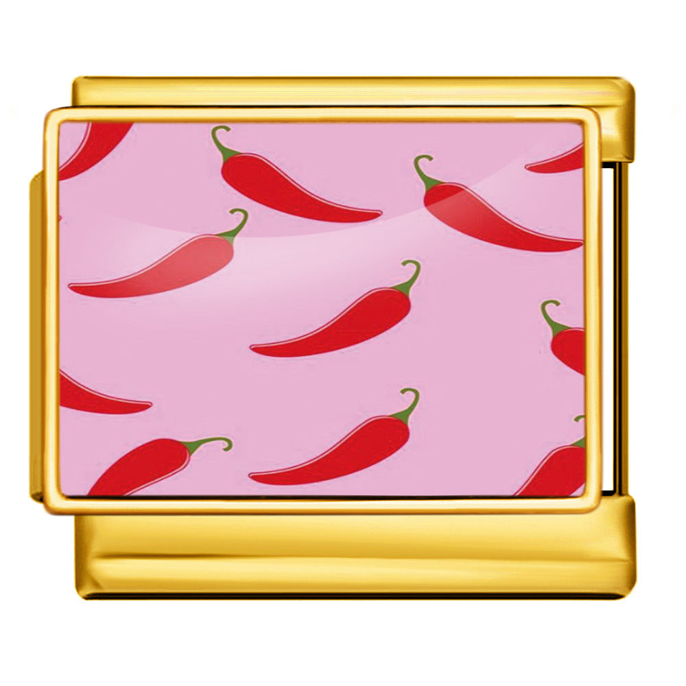 Wholesale Italian Charm Bracelet 9mm DIY  image style English landmark Creative Stainless Steel Composable Bracelet