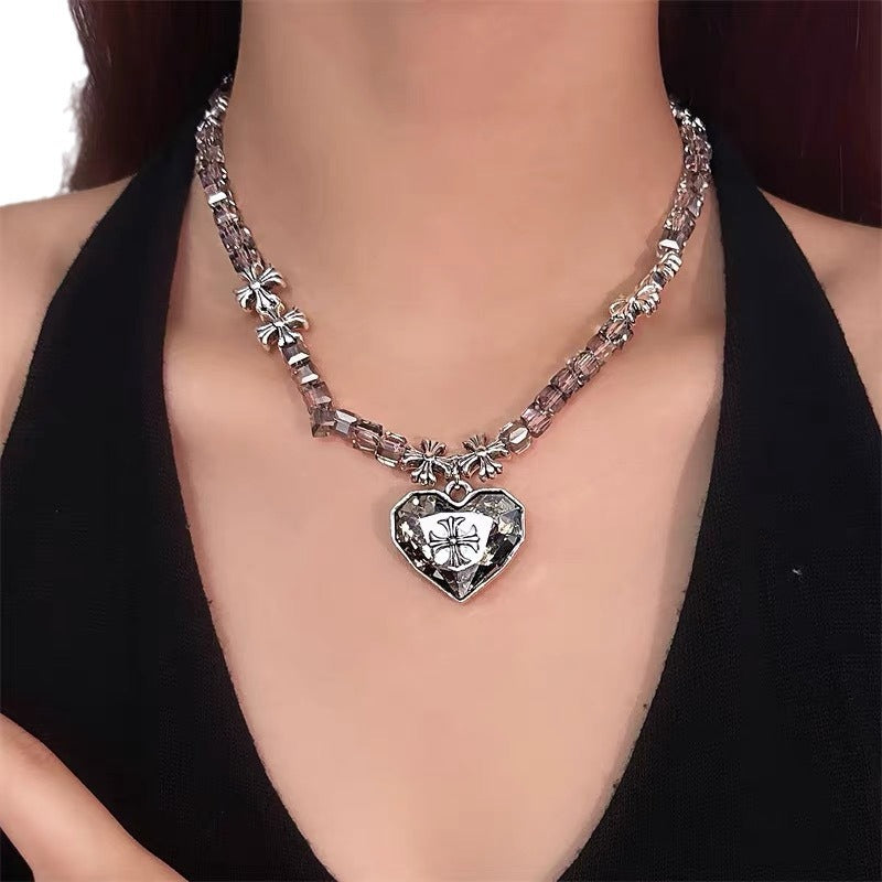 Wholesale zircon love chain necklace