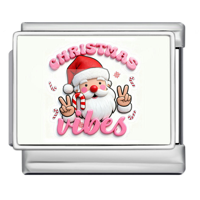 Wholesale  Italian Charm Bracelet 9mm DIY Christmas Series Picture Creative Stainless Steel Composable Bracelet