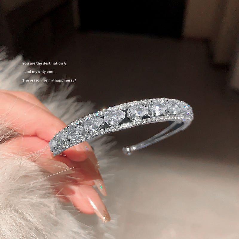 Wholesale Light Luxury Electroplated Zircon Geometric Bracelets ACC-BT-BY002