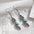 Wholesale  handmade fashion personality feather inlaid turquoise earrings