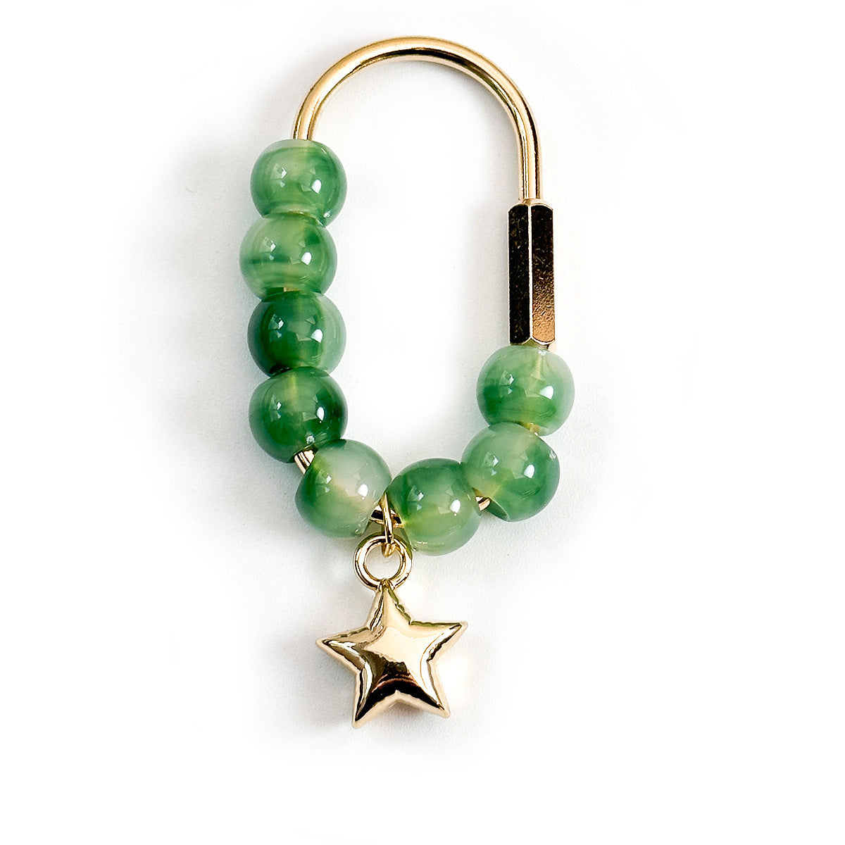 Wholesale Acrylic Bead Keychain With Star And Heart Charms Decorative Accessory For Bags And Car Keys