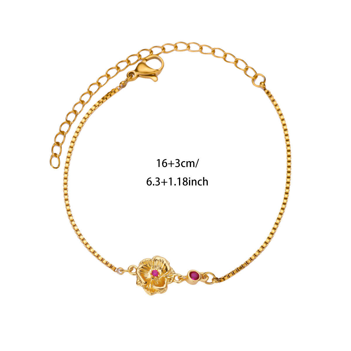 Wholesale Gold-plated December flower bracelet