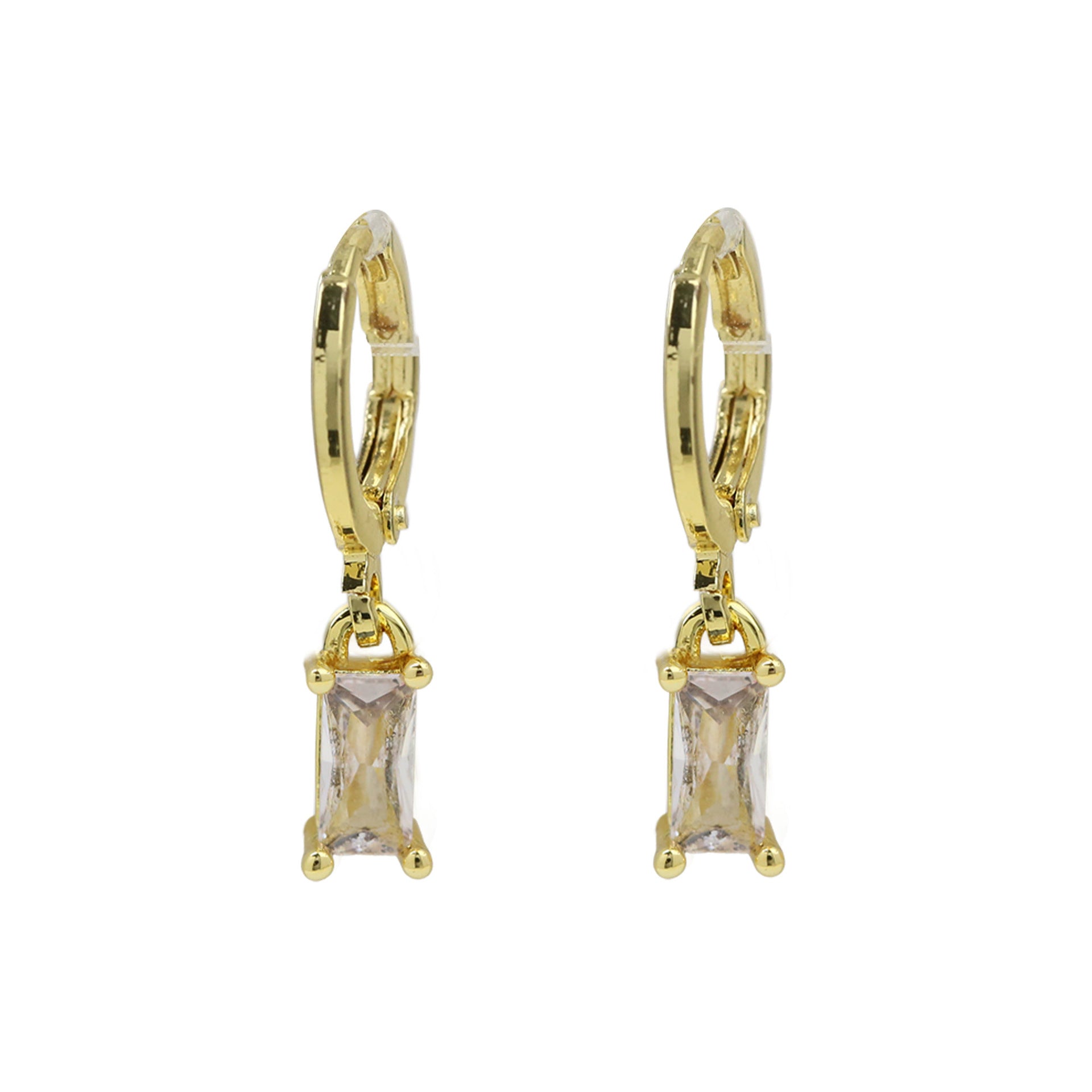 Wholesale  Ladder Square Rectangular December Birthstone Birthstone Earrings