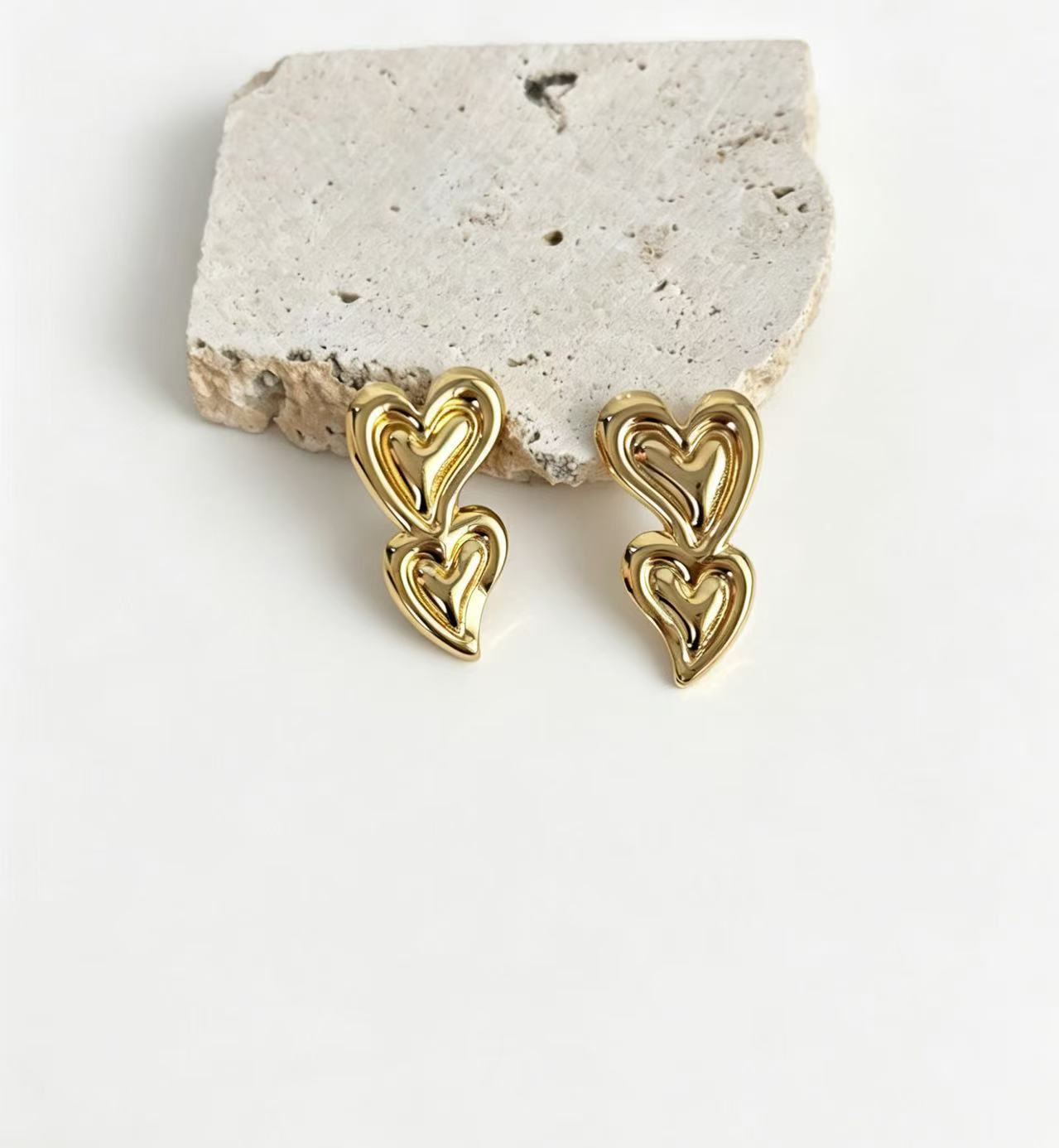 Wholesale Geometric Gold Earrings for Women,  Stainless Steel Gold Plated Fashion Jewelry Accessory,  Party Gift