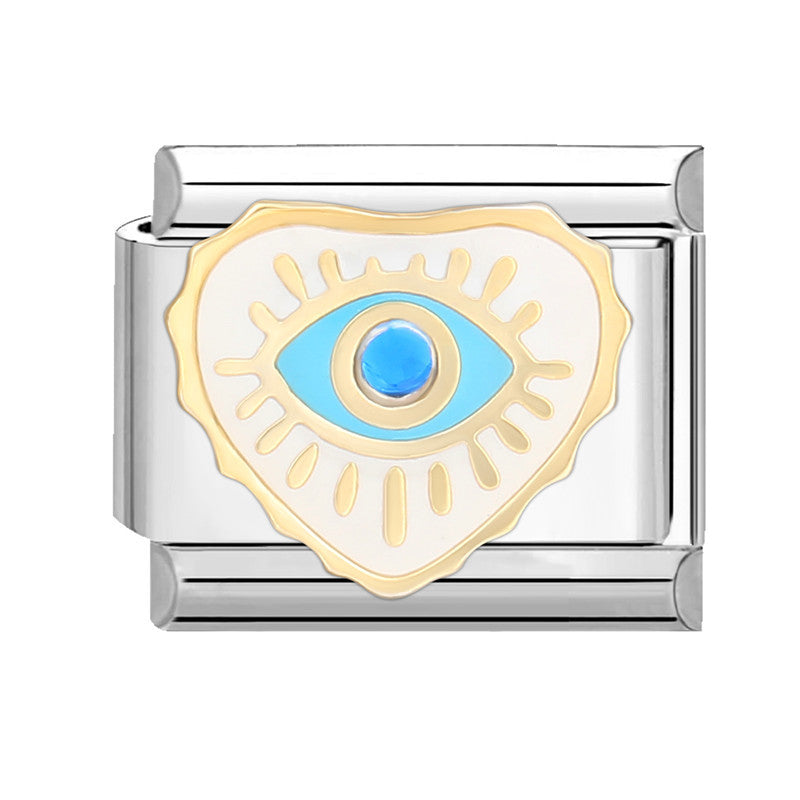 Wholesale Italian Beaded Bracelet 9mm DIY Splicing Removable Yellow Cartoon Series Stainless Steel Combinable Bracelet