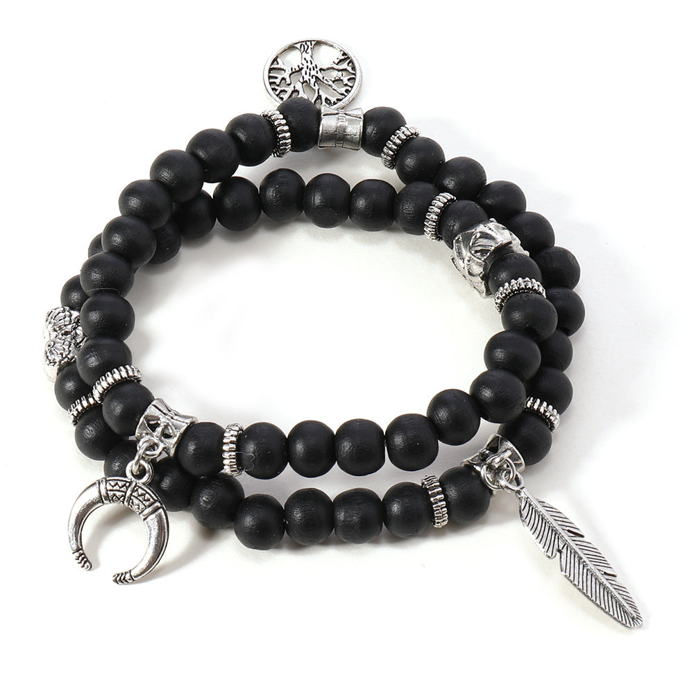 Wholesale Double Beaded Peace Tree Bracelet