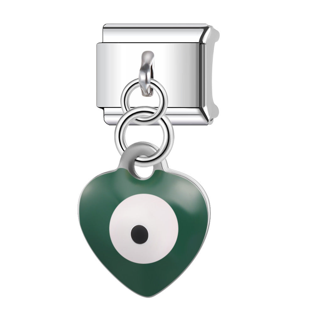 Wholesale Italian Charm Bracelet 9mm DIY Splicing Eyes Stainless Steel Composable Bracelet