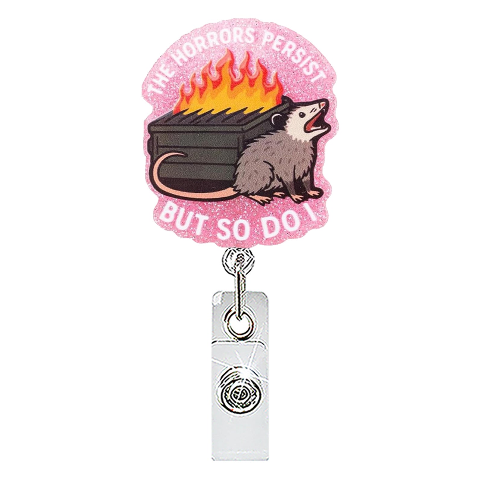 Wholesale Cartoon Dinosaur Frog Mouse Retractable Badge Reel Stylish Acrylic Fashion Accessory