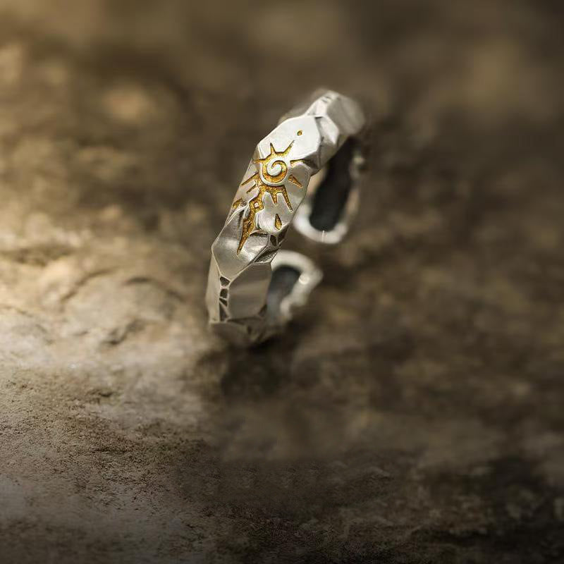 Wholesale  Personality Sun Rune Wishing Stone Pendant Retro  Necklace